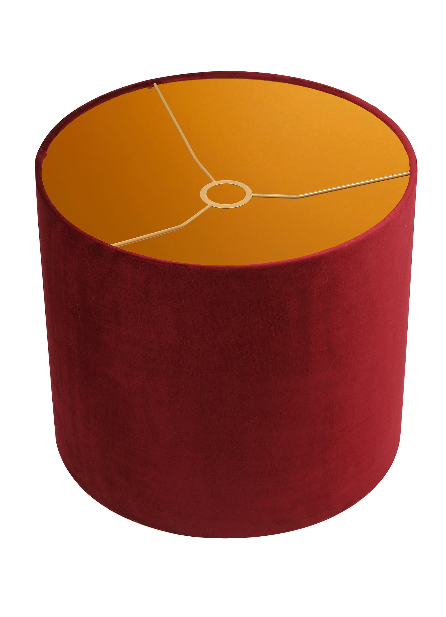 LEUCHTENSCHIRM Velour 35/24 cm   - Rot, Basics, Textil/Metall (35/24cm)