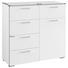 KOMMODE Weiß - Alufarben/Weiß, Design, Holzwerkstoff/Kunststoff (110/105/42cm) - CARRYHOME