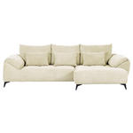 ECKSOFA in Cord Naturfarben  311/176 cm  - Schwarz/Naturfarben, KONVENTIONELL, Textil/Metall (311/176cm) - Carryhome