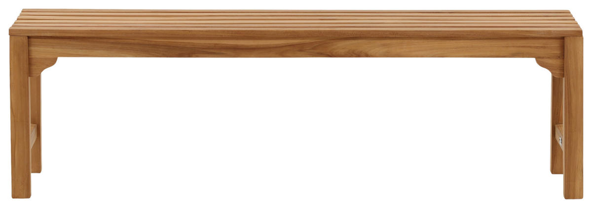 TRÄDGÅRDSBÄNK i teakfärg  - teakfärg, Klassisk, trä (150/45/40cm) - Gardenson