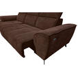 ECKSOFA Dunkelbraun Cord  - Dunkelbraun/Schwarz, KONVENTIONELL, Textil/Metall (196/290cm) - Carryhome