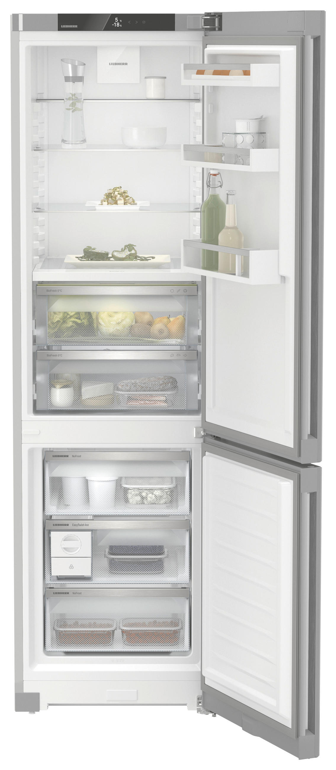 KÜHL-GEFRIER-KOMBINATION CBNSFC572I  - Edelstahlfarben, Basics, Metall (59,7/201,1/67,5cm) - Liebherr