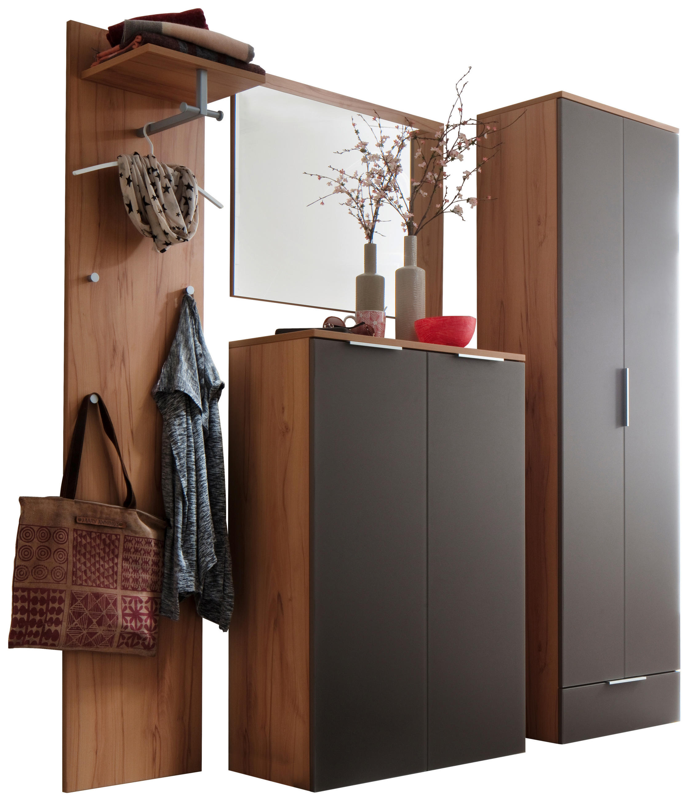 GARDEROBE Buchefarben - Buchefarben, KONVENTIONELL, Glas (215/200/36cm) - Cassando