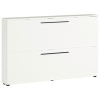 SCHUHKIPPER  in 140/85/19 cm  - Weiss/Schwarz, Basics, Holzwerkstoff/Kunststoff (140/85/19cm)
