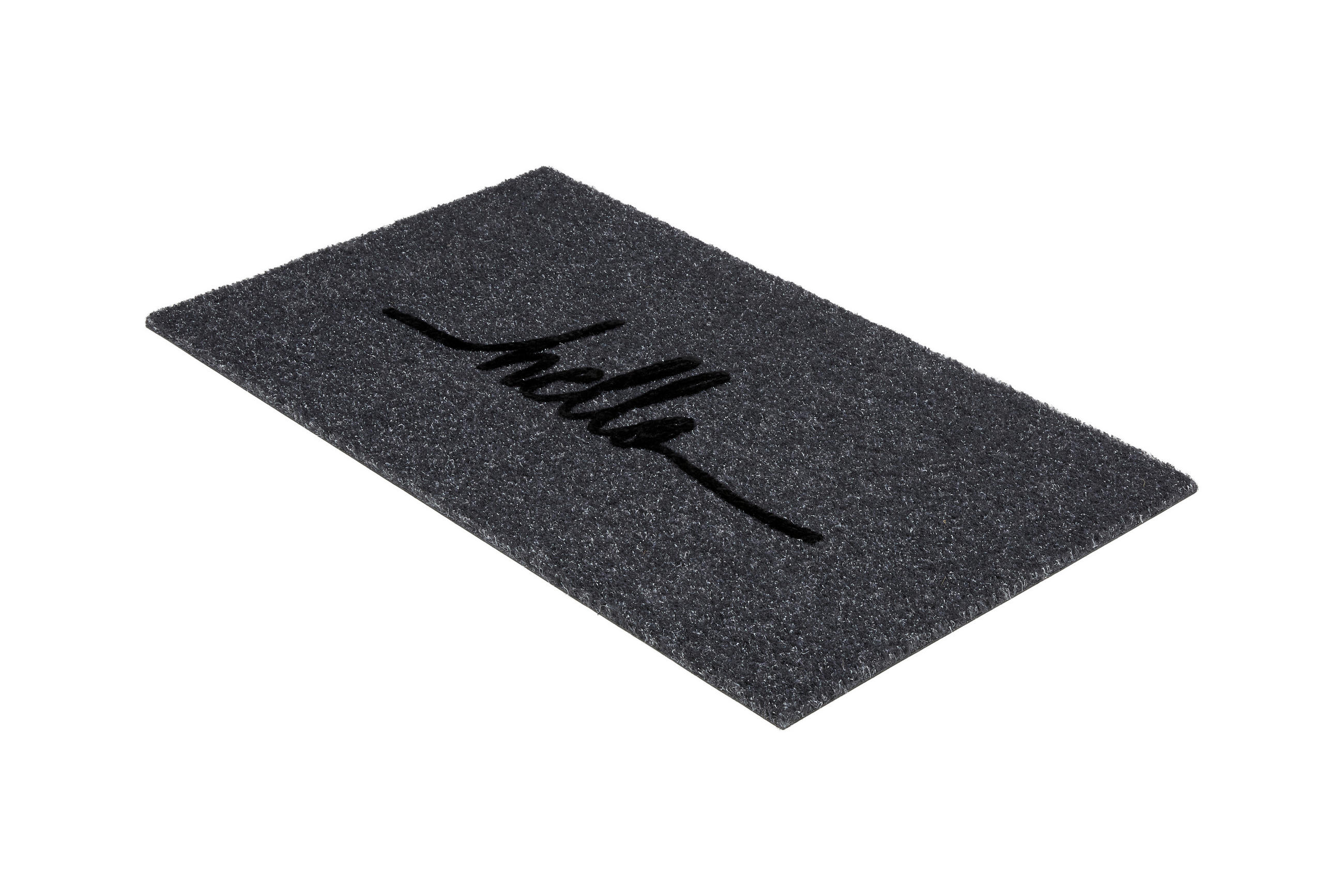 FUßMATTE 45/75 cm Power Flock  - Grau, Trend, Kunststoff/Textil (45/75cm)