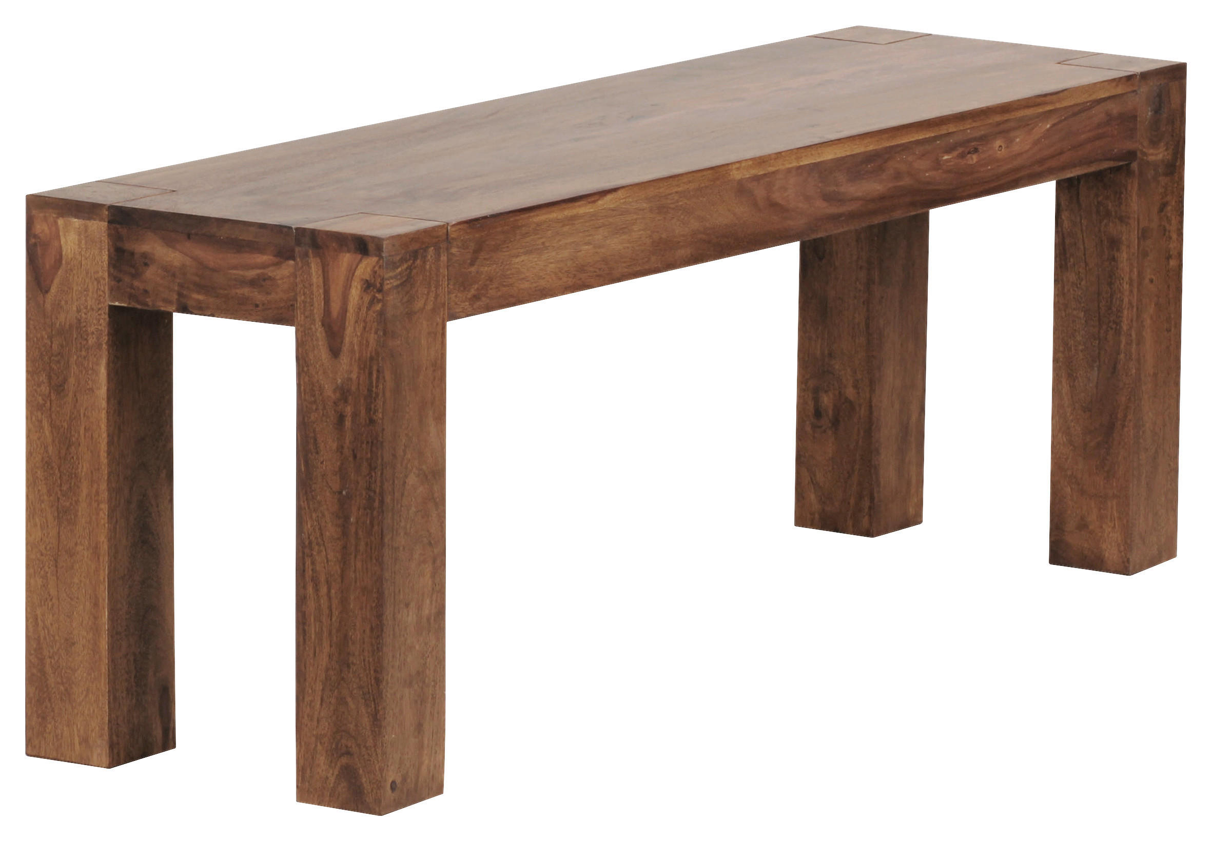SITZBANK Sheeshamfarben Sheesham massiv  - Sheeshamfarben, MODERN, Holz (120/45/35cm) - MID.YOU