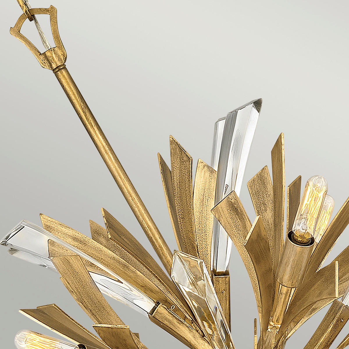 SVJETILJKA VISEĆA  55.9/75.4 cm      Elstead Vida  - zlatne boje, Konvencionalno, staklo/metal (55.9/75.4cm) - Elstead Lighting