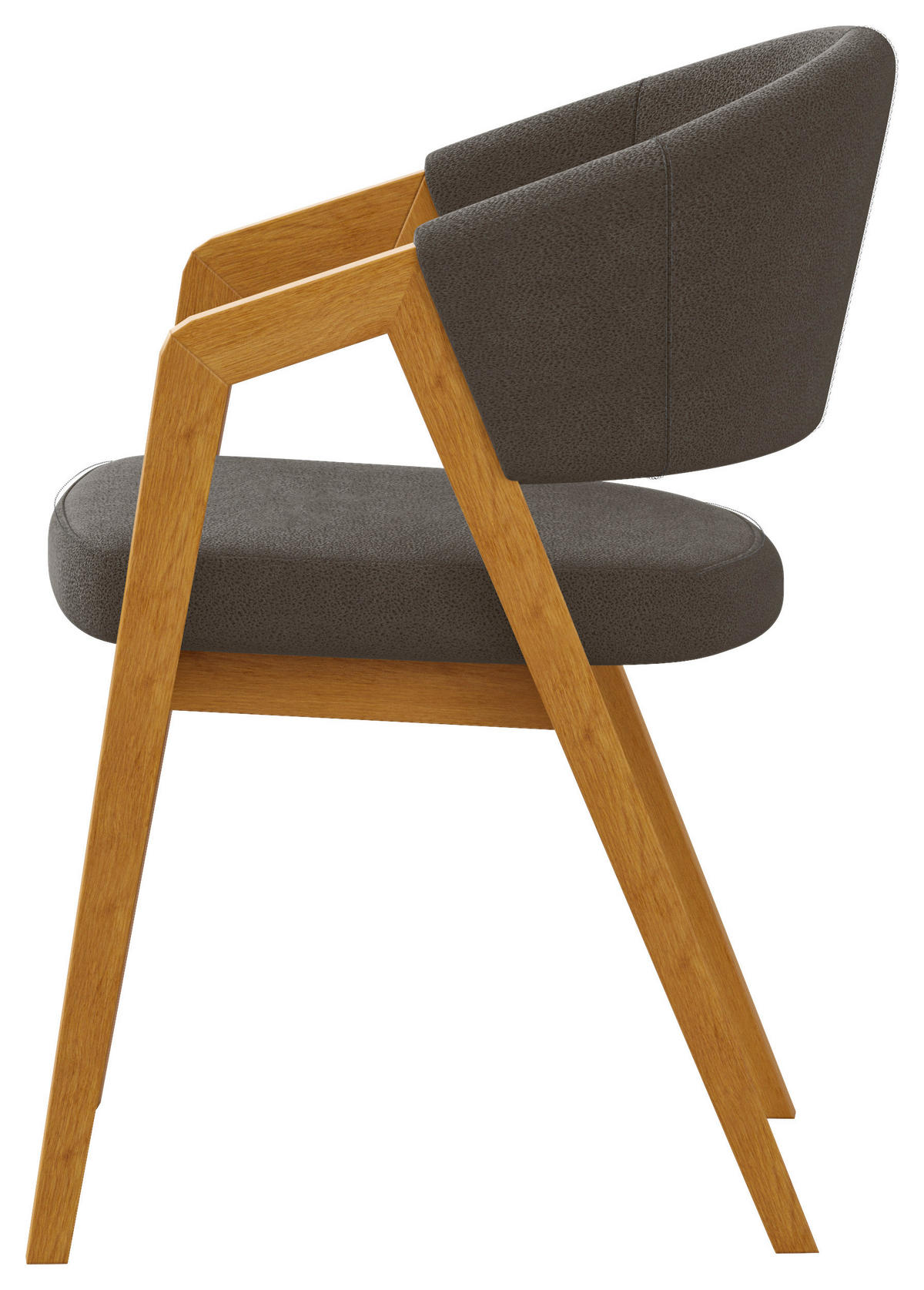 ARMLEHNSTUHL  Stoffauswahl Mikrofaser  Anthrazit  - Anthrazit, KONVENTIONELL, Holz/Textil (59/96/60cm) - Carryhome