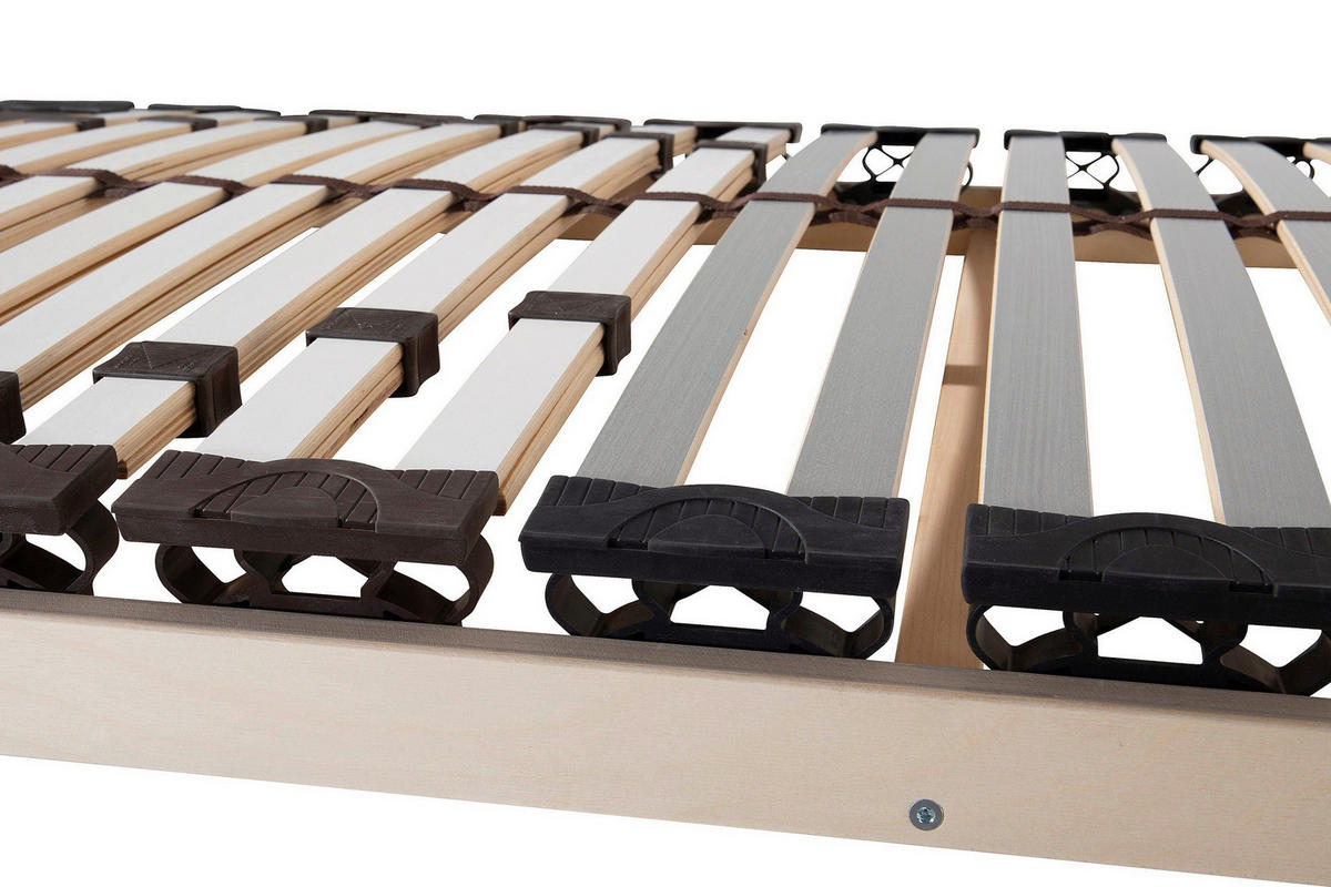 LATTENROST 80/200 cm Kopfteil, Mittelzone verstellbar, Birke, Buche  - Naturfarben/Weiß, Basics, Holz (80/200cm) - Boxxx
