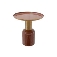 BEISTELLTISCH Braun, Goldfarben  - Goldfarben/Braun, Basics, Metall (49,5/52/49,5cm) - Kayoom