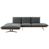 ECKSOFA Flachgewebe Grau  - Schwarz/Grau, Design, Holz/Textil (159/314cm) - Dieter Knoll