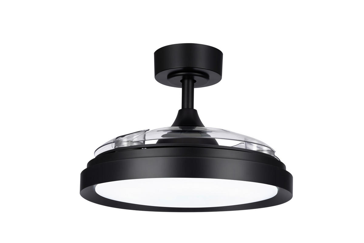 DECKENVENTILATOR - Transparent/Schwarz, Basics, Kunststoff/Metall (91/32,1cm) - Mican