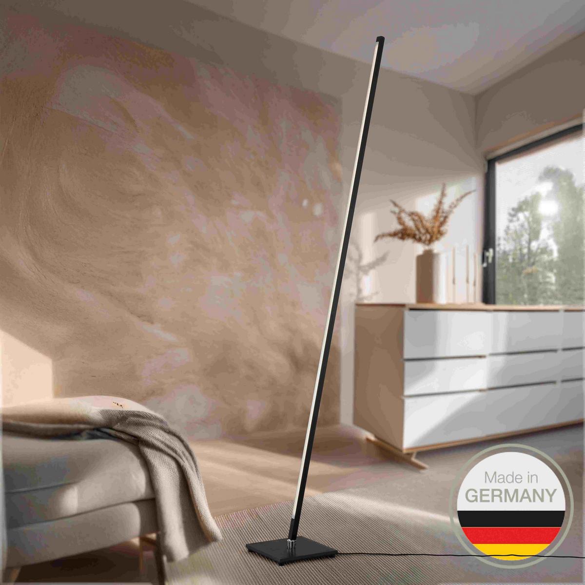 LED-STEHLEUCHTE    - Schwarz, KONVENTIONELL, Metall (158/20/20cm) - Ambiente