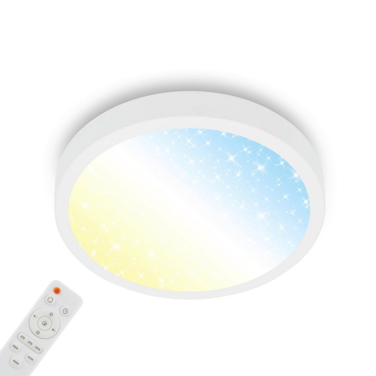 LED PLAFONJERA - bela, Osnovno, metal/plastika (38/5cm)