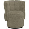 COCKTAILSESSEL - Graubraun/Schwarz, Design, Holz/Textil (73/82/62cm) - Belluti
