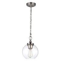 ZÁVESNÉ SVIETIDLO, 21.6/44.5 cm  - niklová, Konventionell, kov/sklo (21.6/44.5cm) - Elstead Lighting