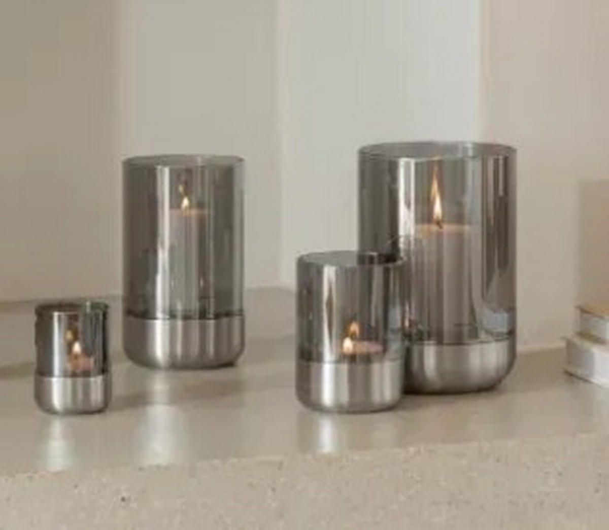 WINDLICHT Edelstahlfarben 10/14 cm  - Edelstahlfarben, Design, Metall (10/14cm) - Blomus
