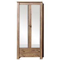 GARDEROBENSCHRANK  in 87/200/40 cm  - Akaziefarben/Nickelfarben, LIFESTYLE, Holzwerkstoff/Metall (87/200/40cm) - Landscape