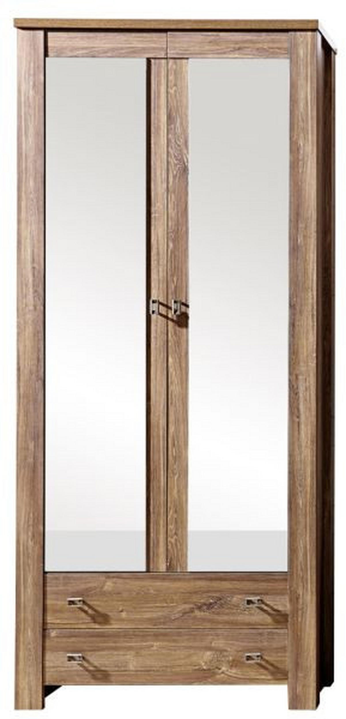 GARDEROBENSCHRANK  in 87/200/40 cm  - Akaziefarben/Nickelfarben, LIFESTYLE, Holzwerkstoff/Metall (87/200/40cm) - Landscape