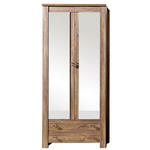 GARDEROBENSCHRANK  in 87/200/40 cm  - Akaziefarben/Nickelfarben, LIFESTYLE, Holzwerkstoff/Metall (87/200/40cm) - Landscape