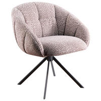 ARMLEHNSTUHL  Sitzfläche 360° drehbar Webstoff  - Beige/Hellgrau, Design, Textil/Metall (64/84/65cm) - Novel