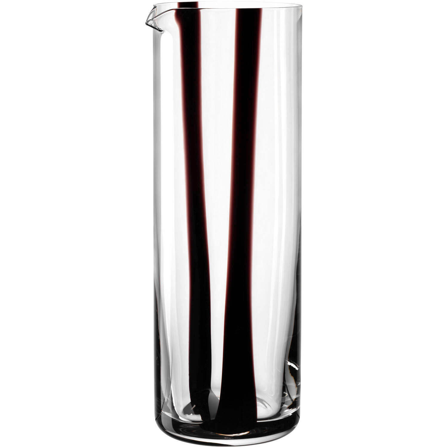 STAKLENI VRČ    1,1 l     BANDA NERA  - prozirno/crna, Basics, staklo (9/25/9cm) - Leonardo