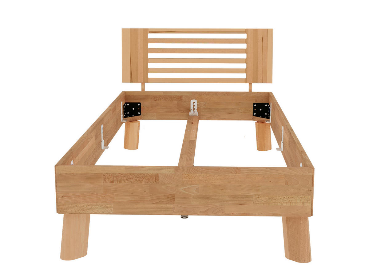 BETT - Naturfarben/Kernbuche, MODERN, Holz (100/200cm) - MID.YOU
