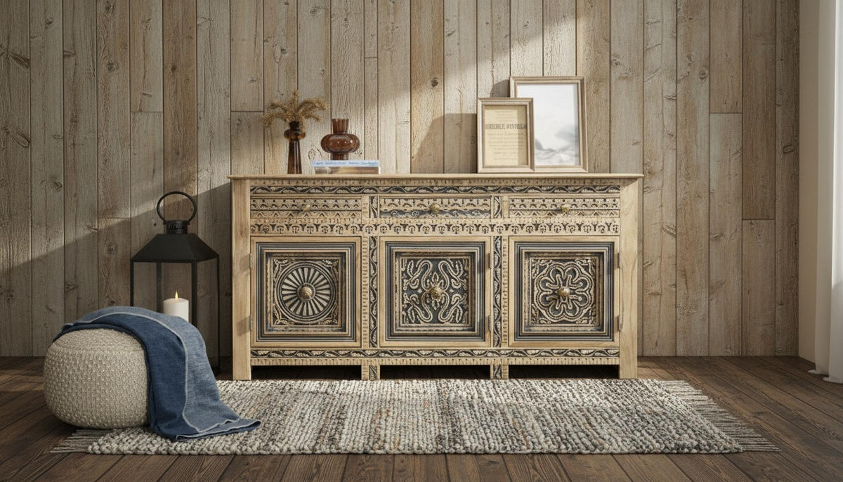 SIDEBOARD  190/95/40 cm 3 Schublade(n)  - Goldfarben/Naturfarben, LIFESTYLE, Holz/Holzwerkstoff (190/95/40cm) - Landscape