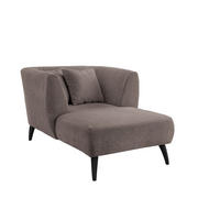 XXL-SESSEL Bouclé Taupe    - Taupe/Schwarz, MODERN, Holz/Textil (108/84/155cm) - MID.YOU