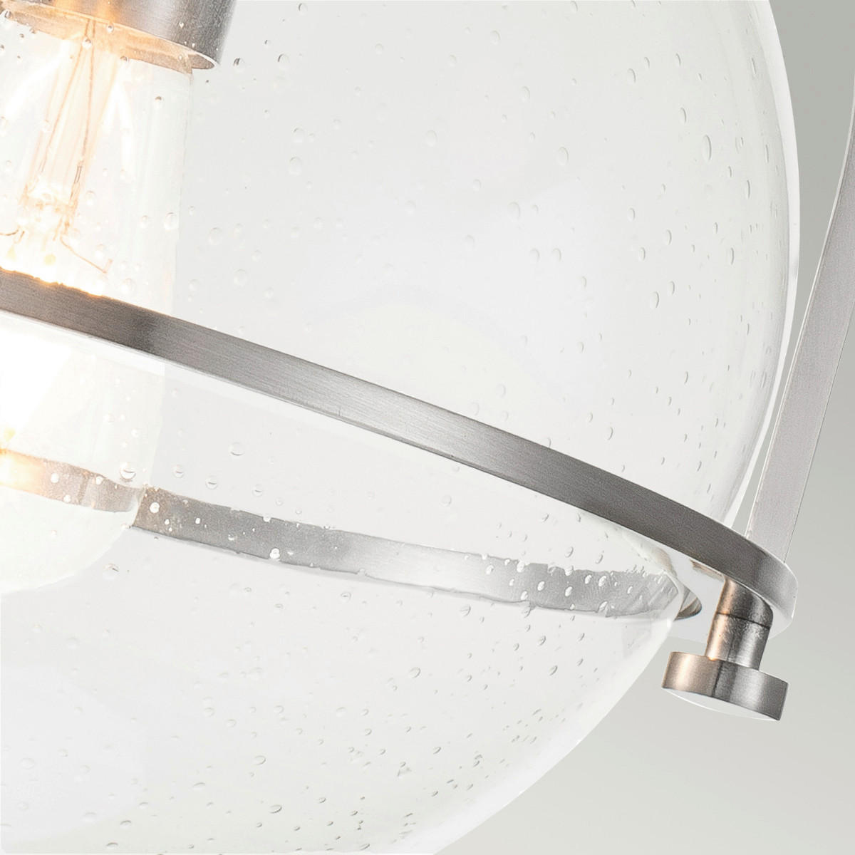 DECKENLEUCHTE  28.2/31.8 cm    - Nickelfarben, Design, Glas/Metall (28.2/31.8cm) - Elstead Lighting
