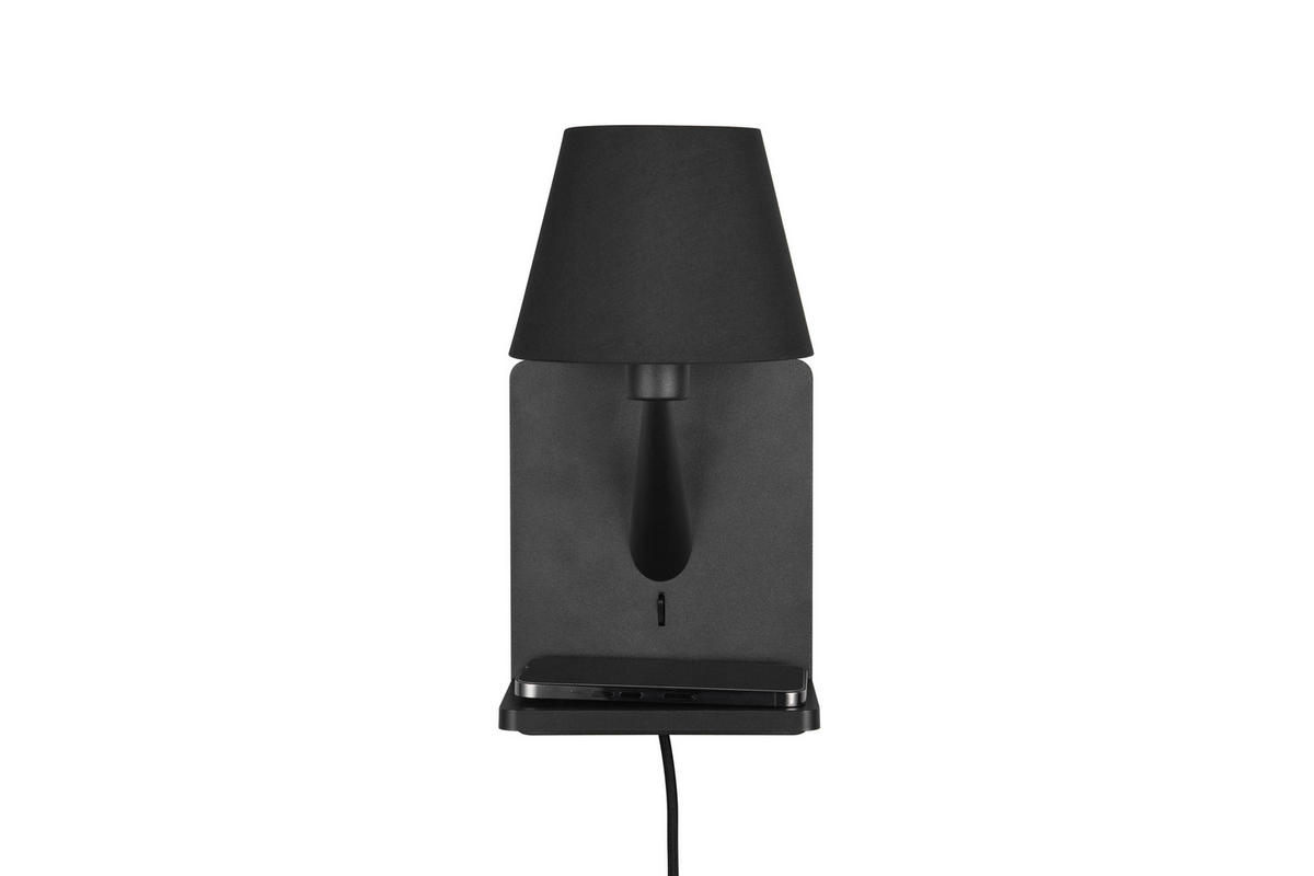 VÄGGLAMPA 16/18/31 cm   - svart, Design, metall/textil (16/18/31cm) - Trio Leuchten