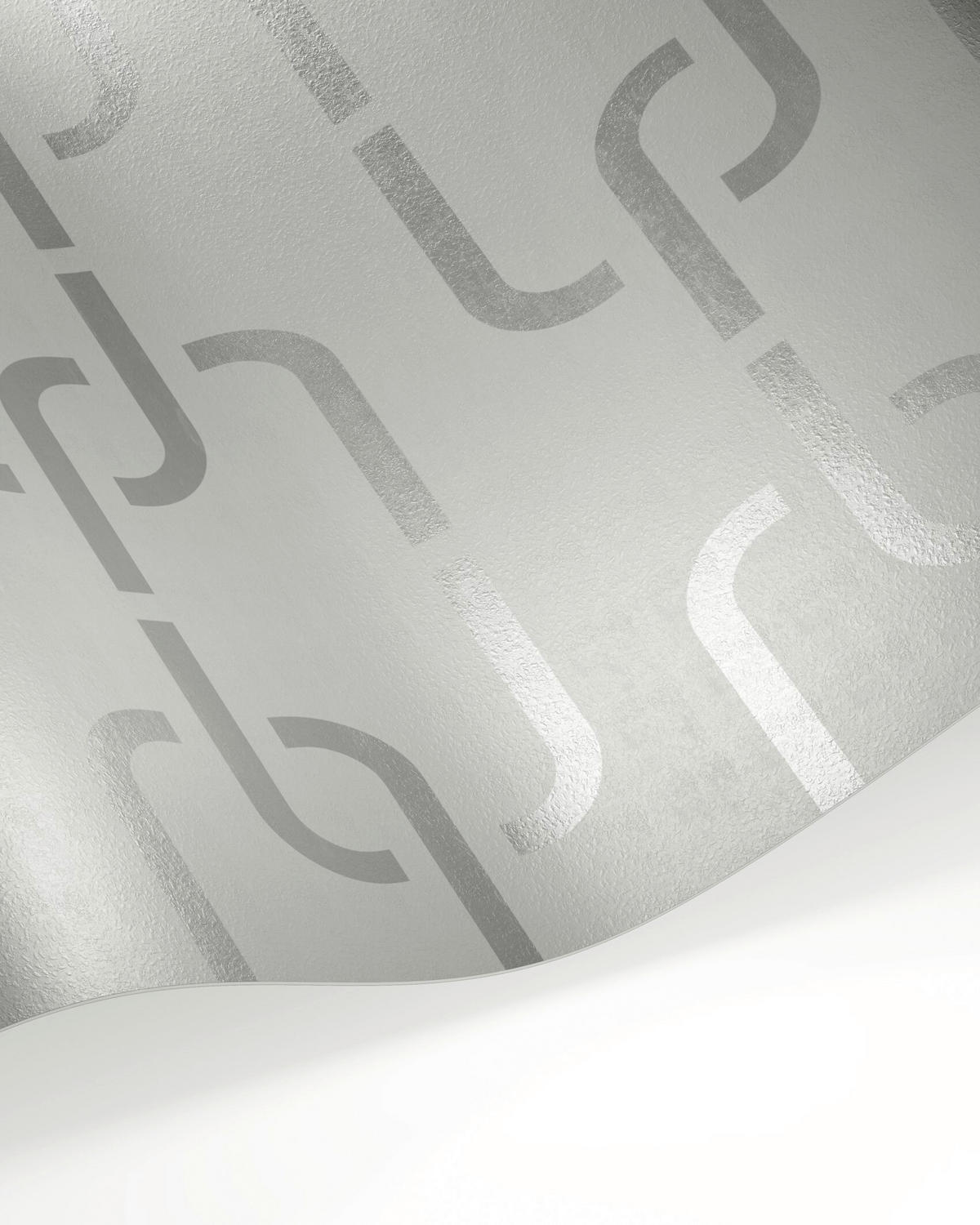 VLIESTAPETE 10.05 m J! CHAINS  - Hellgrau, Design, Textil (53/1005cm) - Joop!