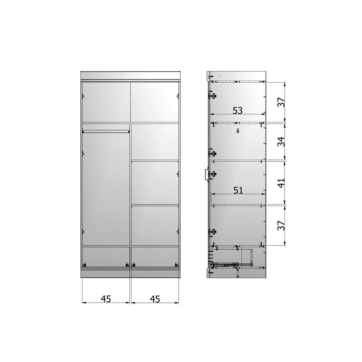 INNENEINTEILUNG 55/121/3 cm   - Schwarz, Design, Holzwerkstoff (55/121/3cm) - Livetastic