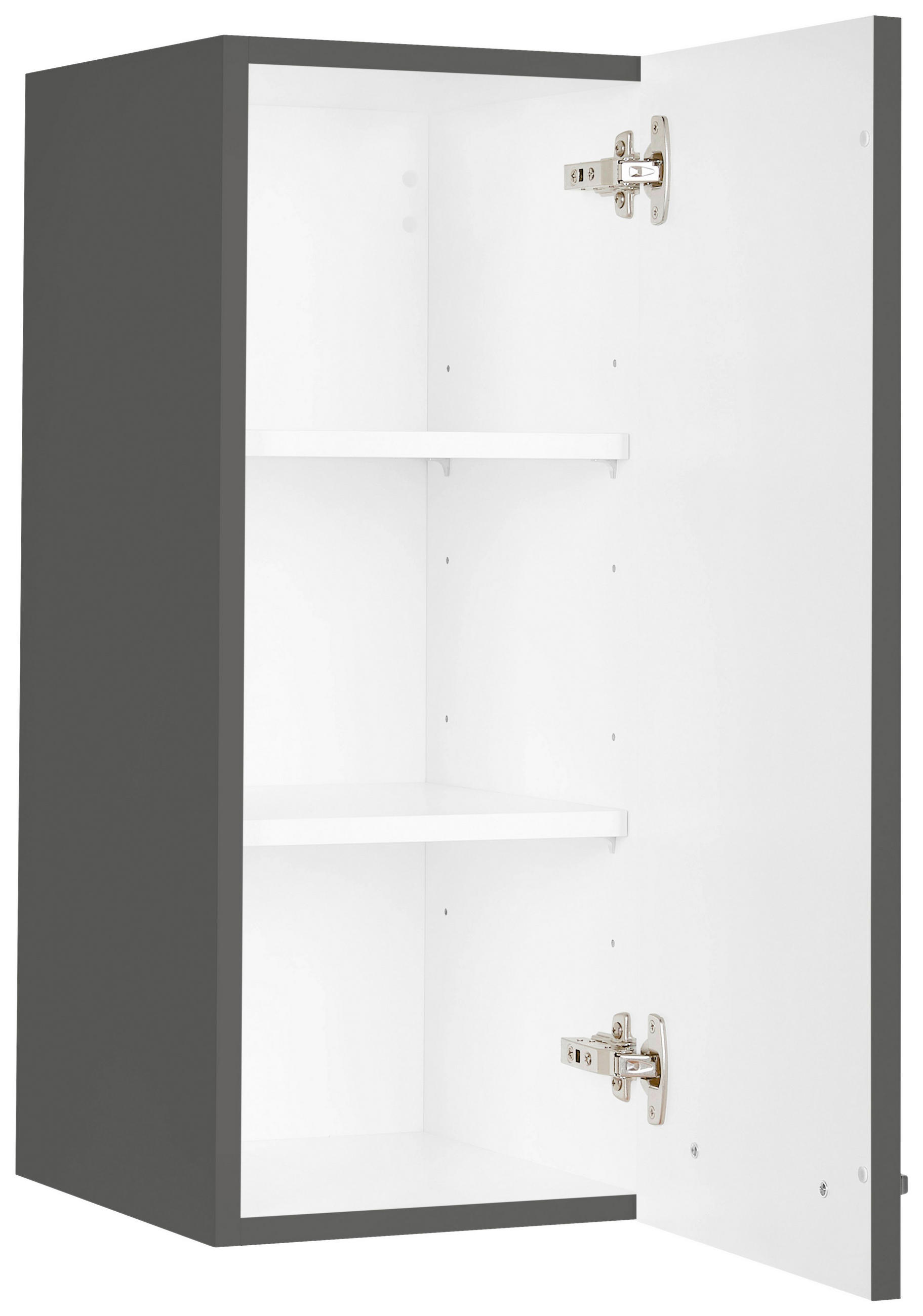 KÜCHENOBERSCHRANK 30/72/35 cm in Schieferfarben - Schieferfarben/Edelstahlfarben, MODERN, Holzwerkstoff/Metall (30/72/35cm) - Nobilia