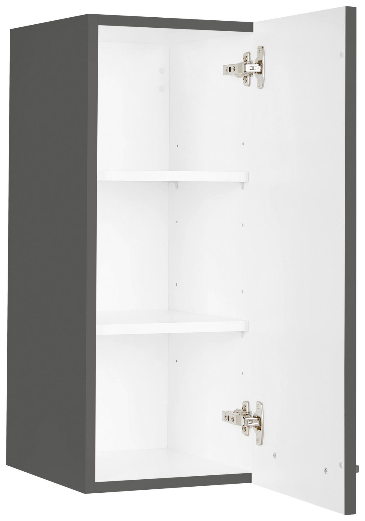 KÜCHENOBERSCHRANK 30/72/35 cm  in Schieferfarben  - Schieferfarben/Edelstahlfarben, MODERN, Holzwerkstoff/Metall (30/72/35cm) - Nobilia
