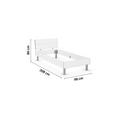 BETT 90/200 cm  in Weiß  - Alufarben/Weiß, Design, Holzwerkstoff/Metall (90/200cm) - Carryhome
