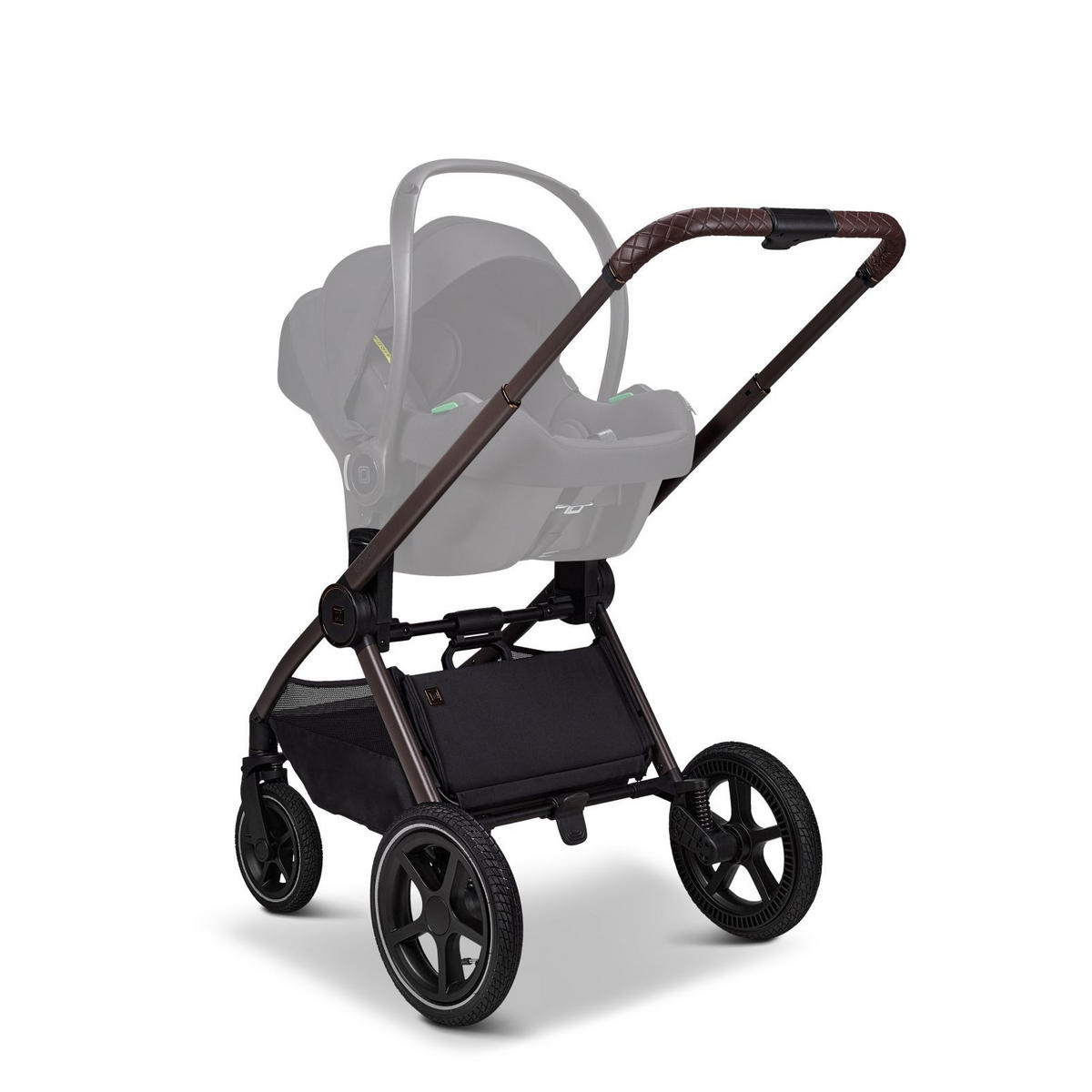 KINDERWAGENSET  GIO FOLD SET AIR  cognac  - Cognac/Braun, Basics, Textil/Metall (120/58/92cm) - Moon Edition