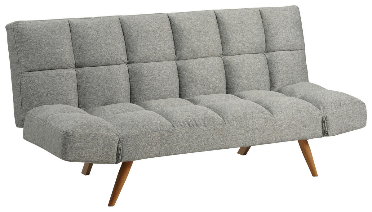 SCHLAFSOFA in Textil Hellgrau  - Hellgrau/Naturfarben, Design, Textil/Metall (182/87/82cm) - Livetastic