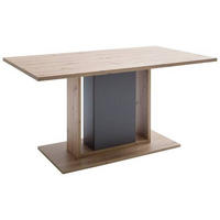 ESSTISCH in Holzwerkstoff 160/77/90 cm   - Eichefarben/Grau, Design, Holzwerkstoff (160/77/90cm) - MID.YOU