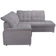 ECKSOFA Dunkelbraun Chenille  - Chromfarben/Dunkelbraun, KONVENTIONELL, Kunststoff/Textil (260/205cm) - Carryhome