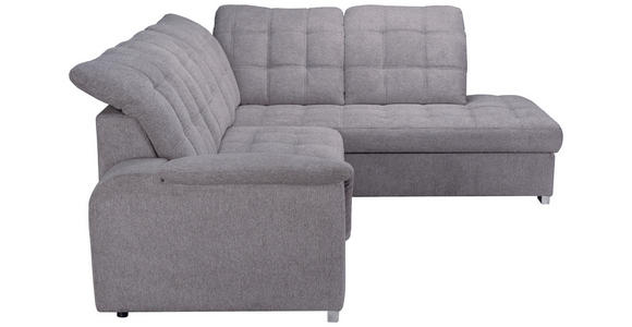 ECKSOFA Dunkelbraun Chenille  - Chromfarben/Dunkelbraun, KONVENTIONELL, Kunststoff/Textil (260/205cm) - Carryhome