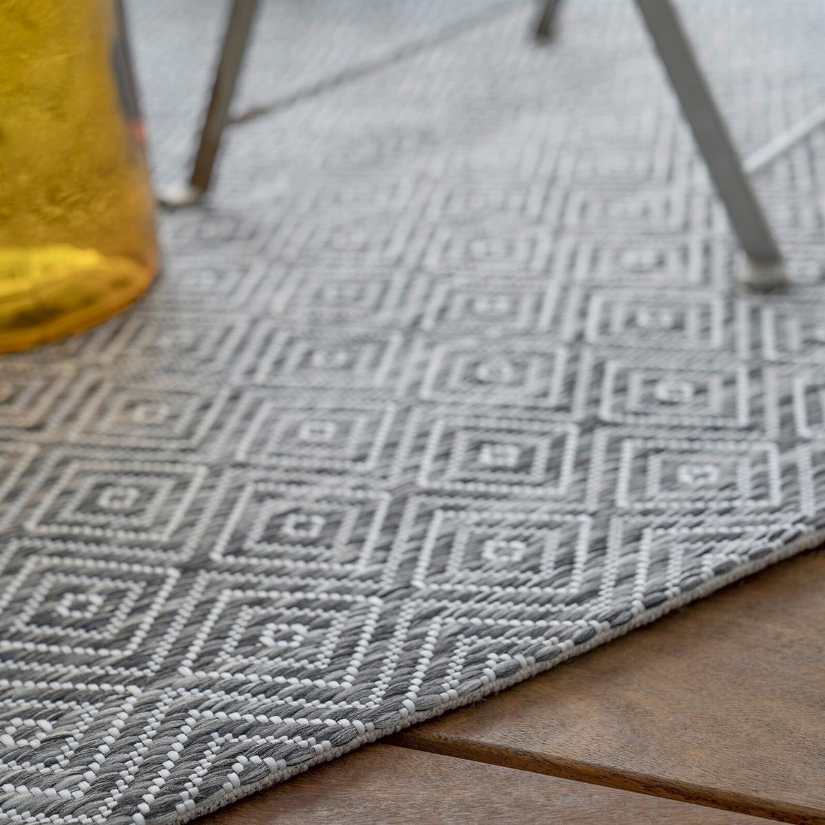 FLACHWEBETEPPICH 120/170 cm Grau  - Grau, Basics, Textil (120/170cm) - Kayoom