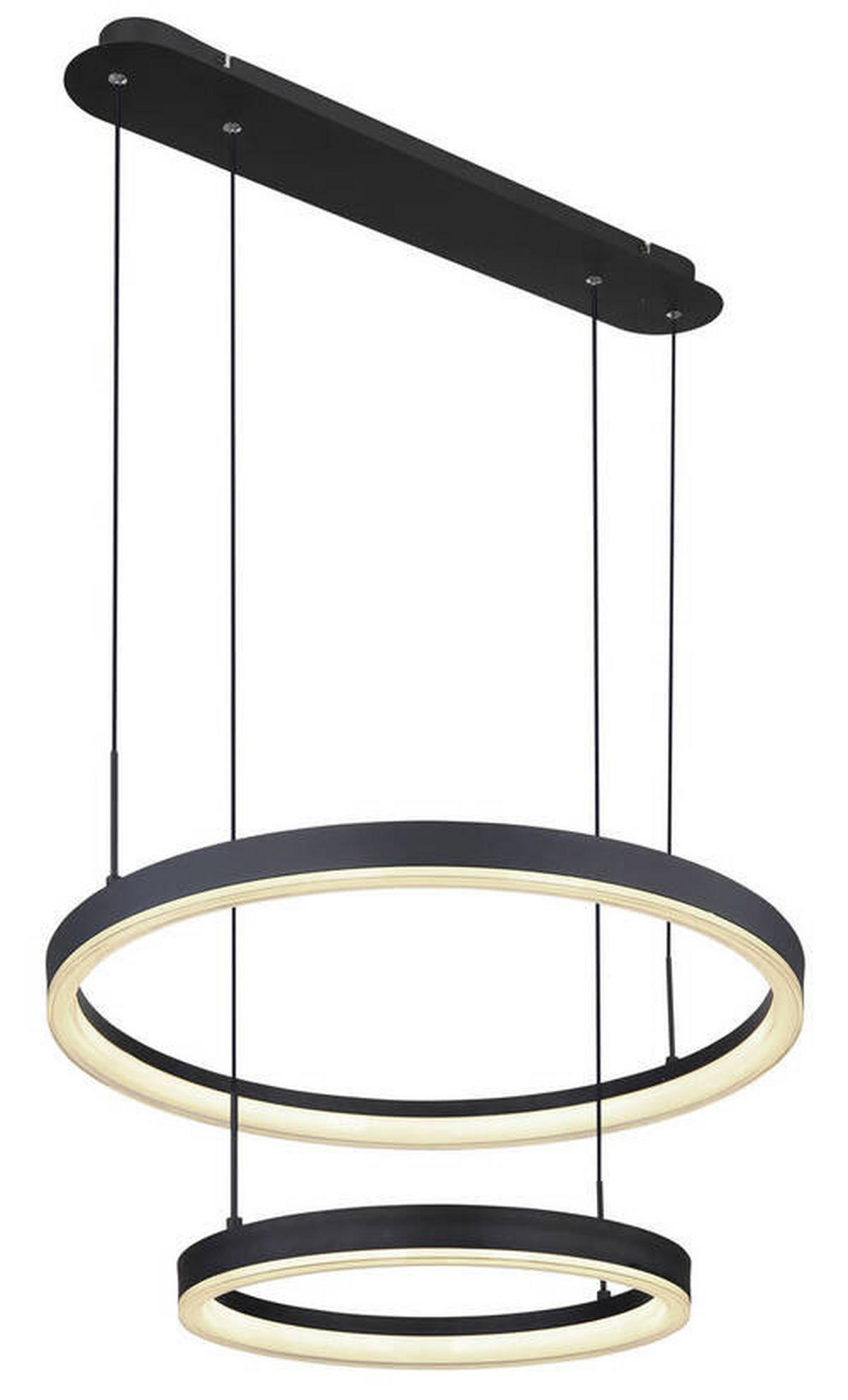 LED-HÄNGELEUCHTE 66,5/60/150 cm    - Goldfarben/Opal, Design, Kunststoff/Metall (66,5/60/150cm) - Globo