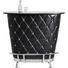 BAR lackiert Chromfarben, Schwarz - Chromfarben/Schwarz, Design, Glas/Textil (104/120/54cm) - Kare-Design