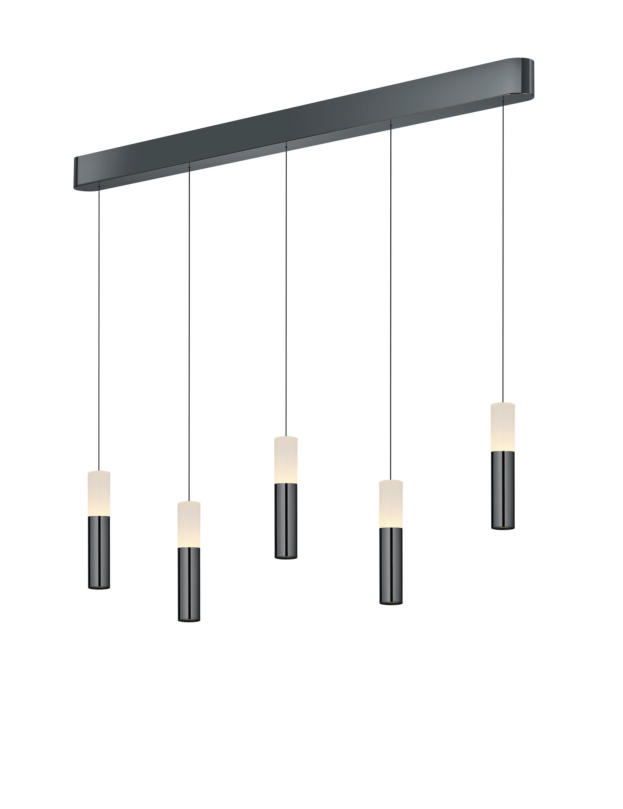 LED-PENDELLEUCHTE LIDOS 130/6,5 / 4,5/210 cm  - Chromfarben, Design, Metall (130/6,5 / 4,5/210cm) - Helestra