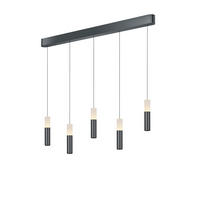 LED-PENDELLEUCHTE LIDOS 130/6,5 / 4,5/210 cm  - Chromfarben, Design, Metall (130/6,5 / 4,5/210cm) - Helestra