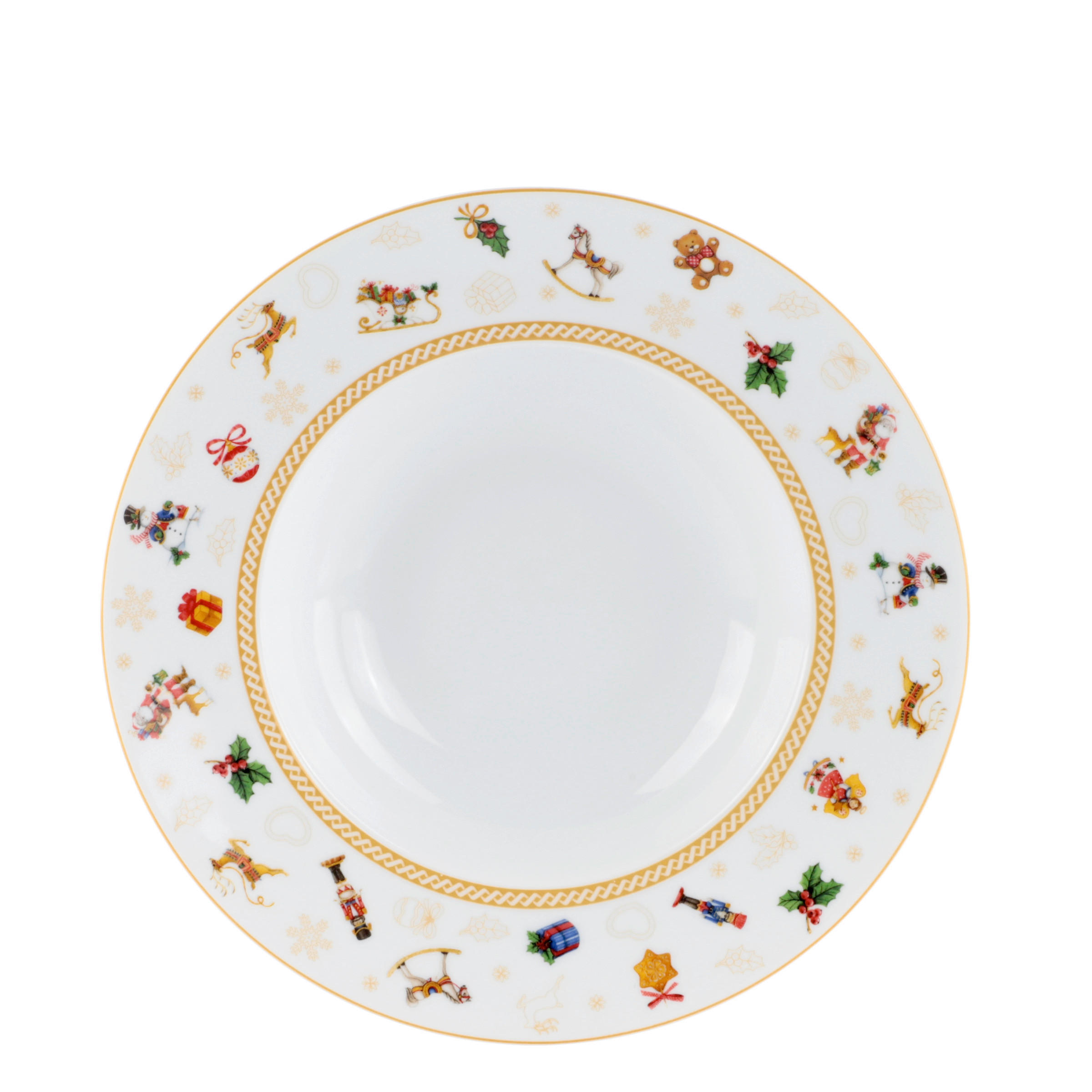 DUBOKI TANJIR  25 cm        - bela, Konvencionalno, keramika (25cm) - X-Mas