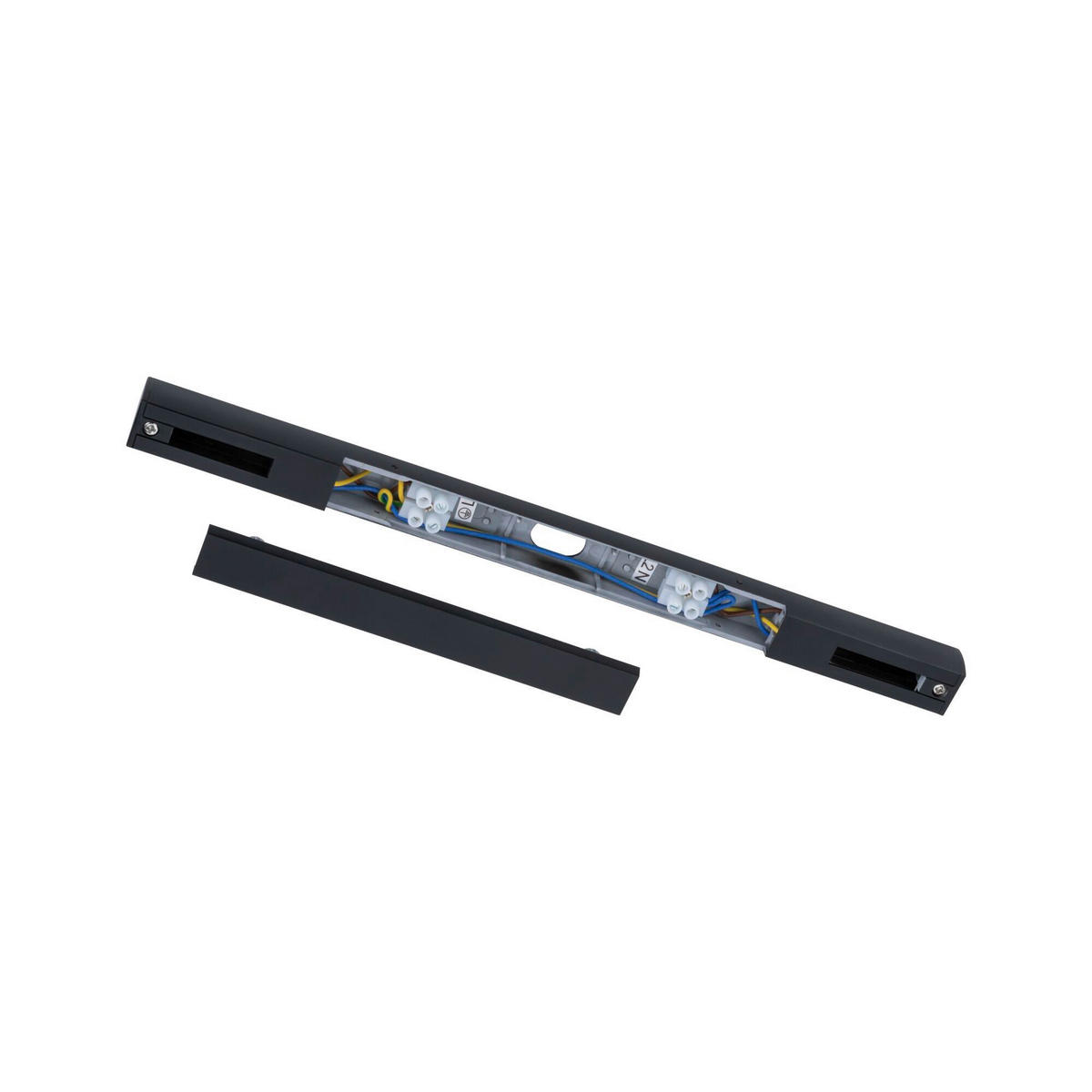 SCHIENENSYSTEM URail Basis-Set 230 cm  - Schwarz/Weiß, Basics, Metall (230cm) - Paulmann