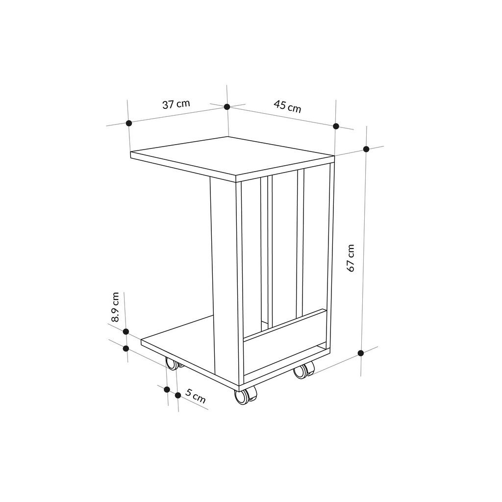 Thumbnail - Livetastic Beistelltisch, Anthrazit, Holzwerkstoff, rechteckig, 45x60x37 cm, Wohnzimmer, Wohnzimmertische, Beistelltisch...