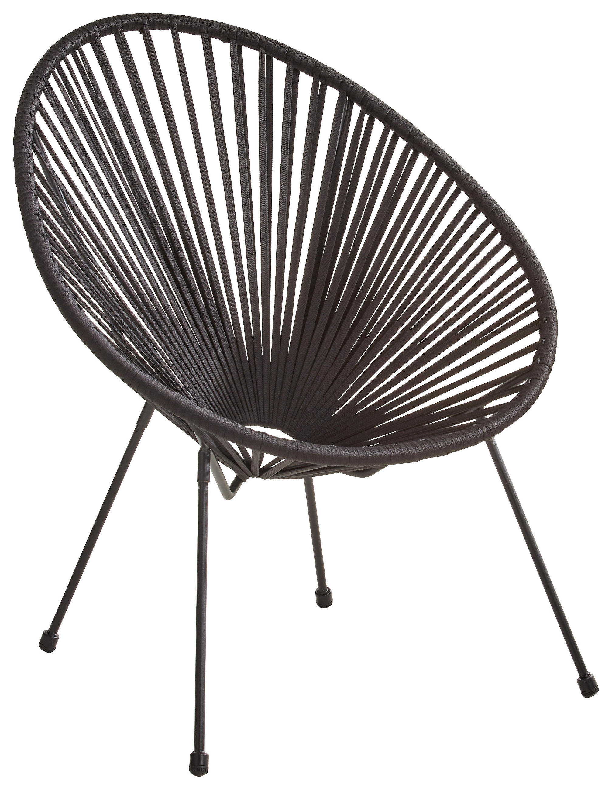 GARTENSESSEL Stahl Schwarz - Schwarz, Design, Textil/Metall (73/88/78cm) - Ambia Garden